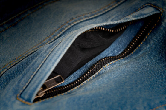 Iron Sights Club Collar Denim Vest Blue Medium - Image 3