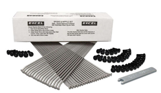 Excel Front Spoke Kit 9 Gauge 36 Black with Wrench