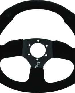 DragonFire Racing D-Shaped Suede Iron Series Steering Wheel Black