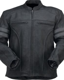 Z1R Remedy Leather Jacket Black Men's Small