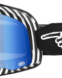 100% Barstow Goggle Death Spray Blue Mirror Lens Adult One Size