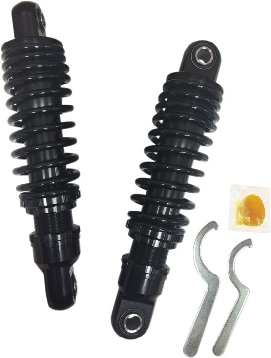Drag Specialties Shocks Premium 10.5in Rear Shocks Black For Harley-Davidson