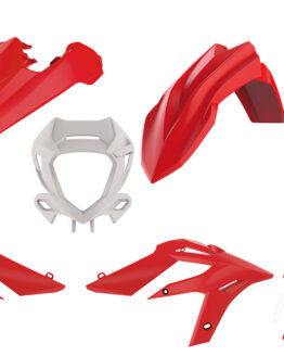 Full Enduro Plastic Kit - Red & White