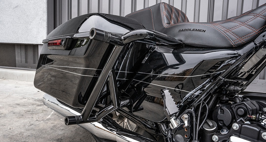 Rear Brawler Highway Bar & Slider Kit For Harley Touring - Image 3