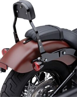 Cobra Detachable Mini Square Backrest - Black Fits Dyna 2006-2017