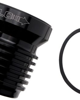 PC Racing Flo Stainless Steel Oil Filter Black For Harley Revolution Max