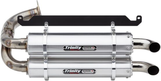 Dual Brushed Aluminum Slip On Exhaust - Image 2