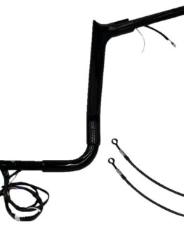 FAT BAGGERS 14in Black EZ Install Wired 1-1/2in Pointed Top Handlebar Kit