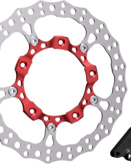 Right Side 14" Full Floating Rotor w/ Bracket Red