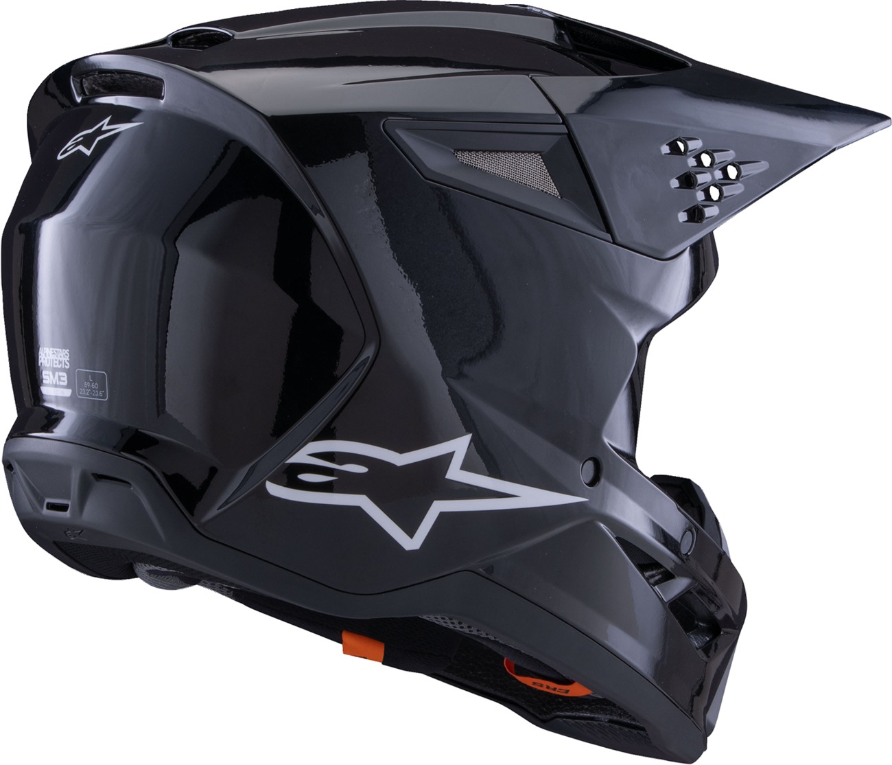 Alpinestars SM3 Solid Helmet Black Gloss Medium - Image 5