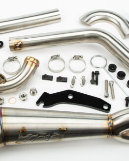 Two Brothers Comp-S 2-Into-1 Turnout Exhaust Brushed Fits Harley Softail