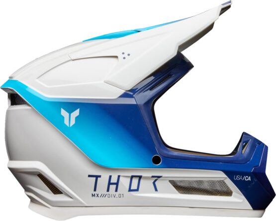 Thor Youth Fleet Storm Helmet - Medium, Blue/White - Image 2