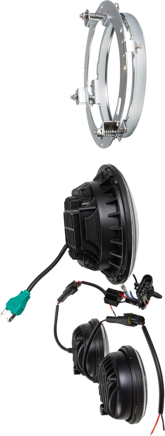 HardDrive LED Headlight and Passing Lamp Set Chrome - Image 2