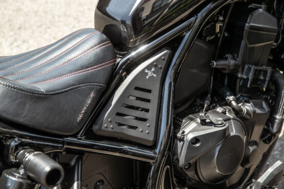 Burly Brand Slash Cut Side Covers Black For Honda Rebel 1100/1100 DCT - Image 2