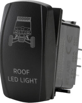 Flip Roof LED Light Rocker Switch Amber Illuminated SPST