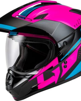 GMAX GM-11 Decima Helmet Black/Pink/Blue Medium Women's