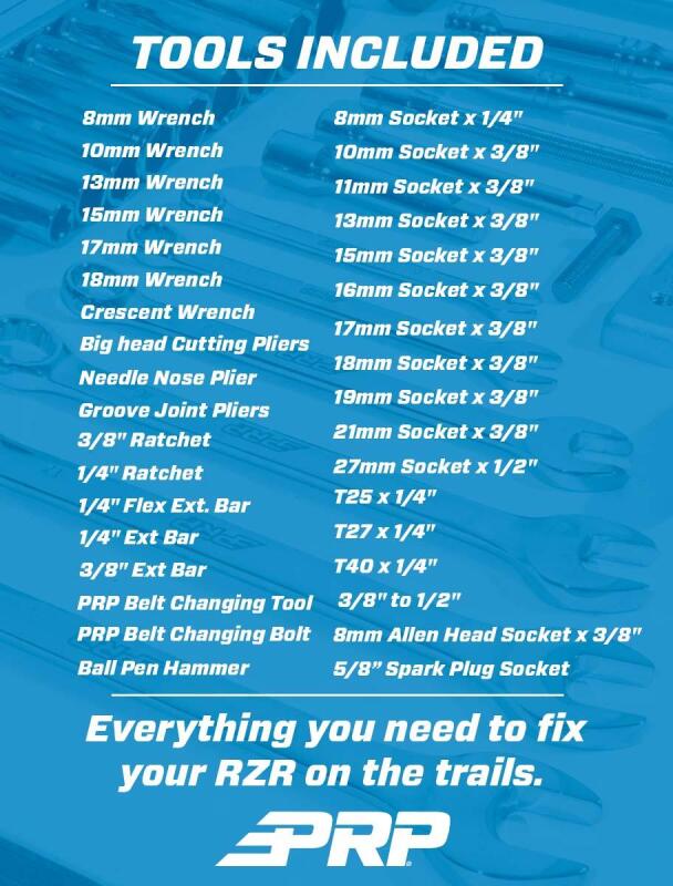 PRP Powersport Roll Up Tool Bag with 36pc Tool Kit - Image 4