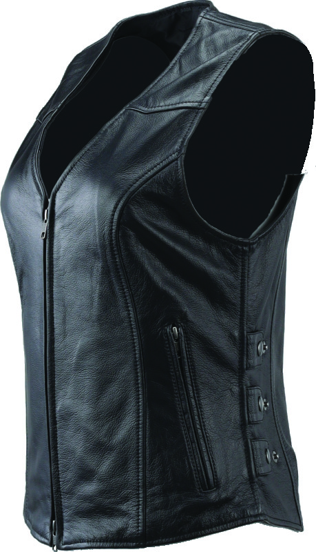 Kuryakyn Plains Leather Vest Black Womens Small - Image 6