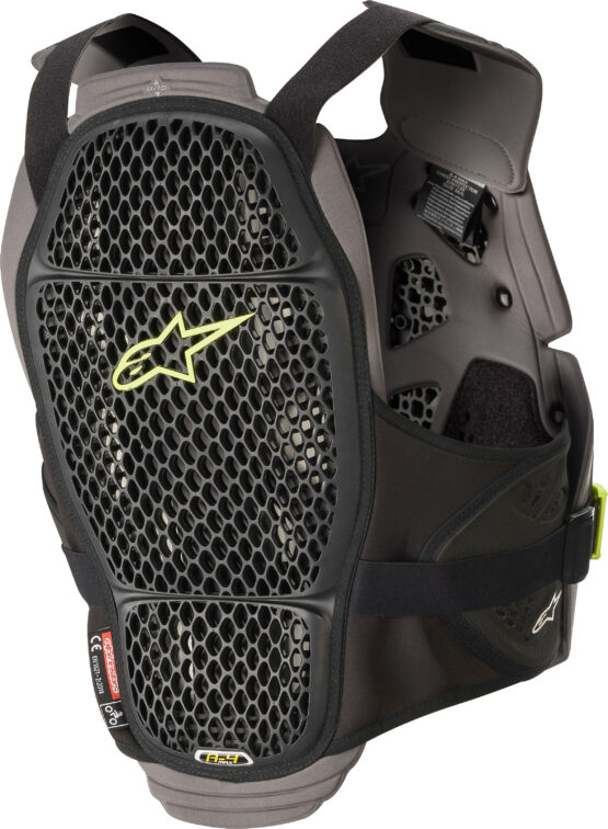 A-4 Max Chest Protector - Black/Anth/Fluo Yellow - Medium/Large - Image 2