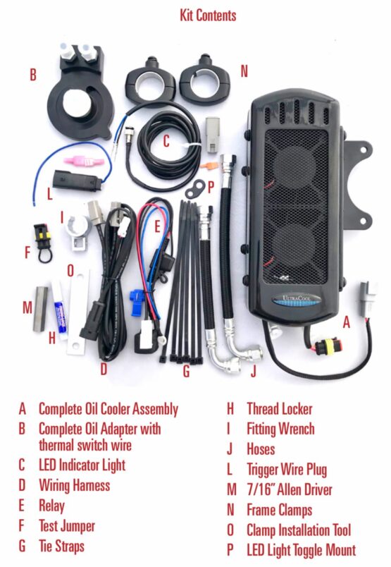 UltraCool Side Mount Oil Cooler Kit Gloss Black For Harley M8 Touring/Trike - Image 5