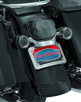 Kuryakyn Curved License Plate Mount Chrome