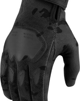 ICON Hooligan CE Gloves XL Black Camo Gray Men's