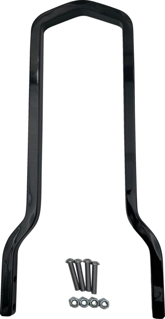 Drag Specialties Square Sissy Bar Tall Black 12.5in x 7.5in For Harley XL