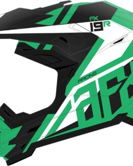 FX-19R Racing Full Face Offroad Helmet Matte Green/White X-Large