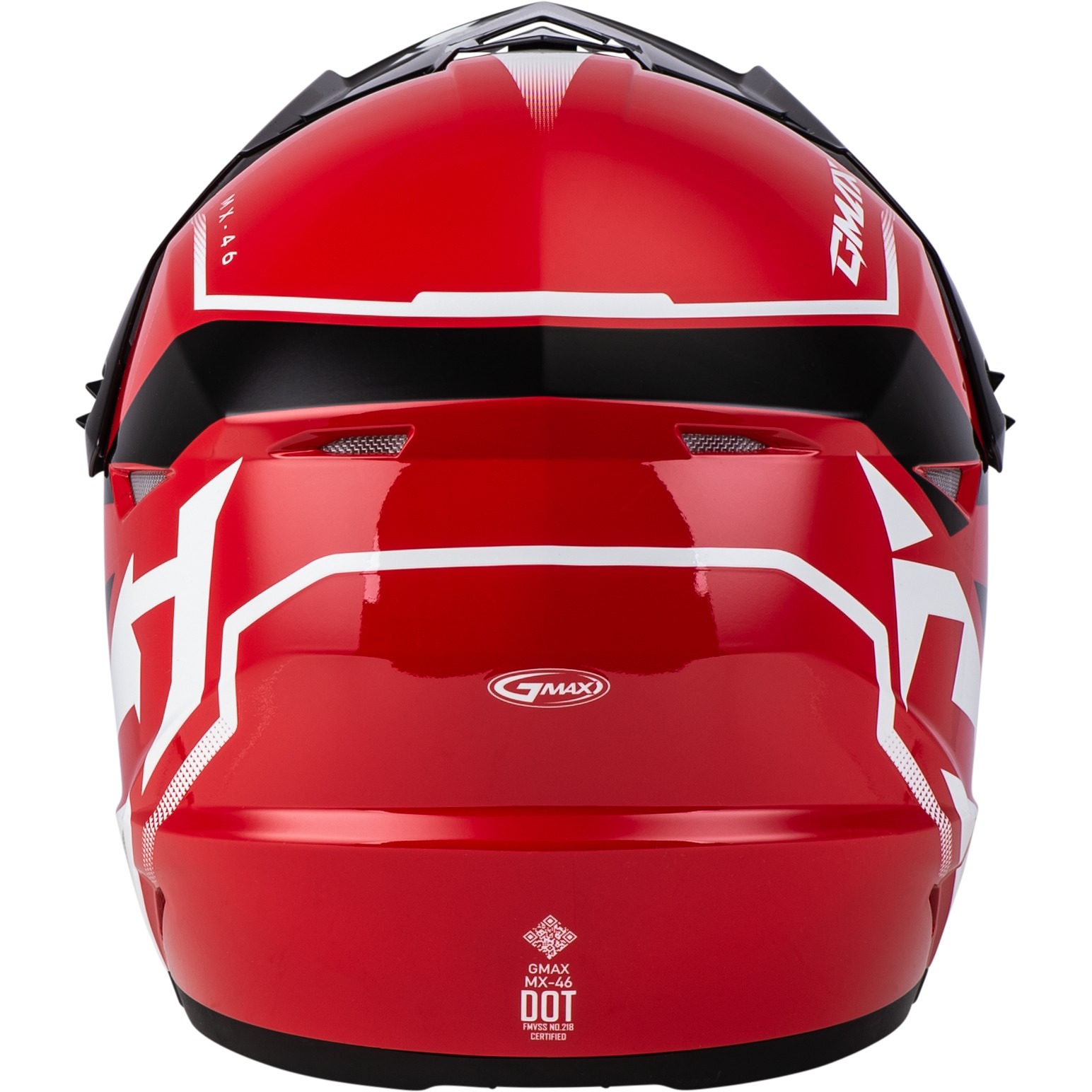 GMAX MX-46 Compound Helmet Red/Black/White Large Offroad - Image 3