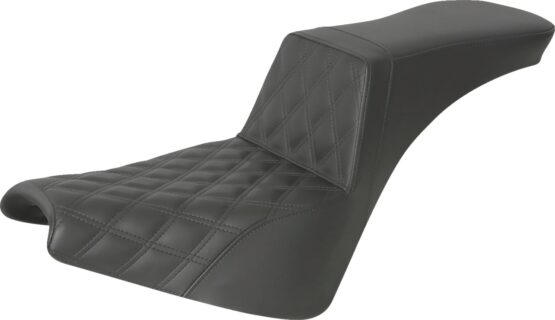 Saddlemen Step-Up Seat Front Lattice Stitch Black for Harley Softail