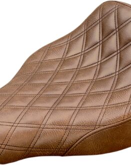 Renegade Lattice Stitched Solo Seat Brown Gel