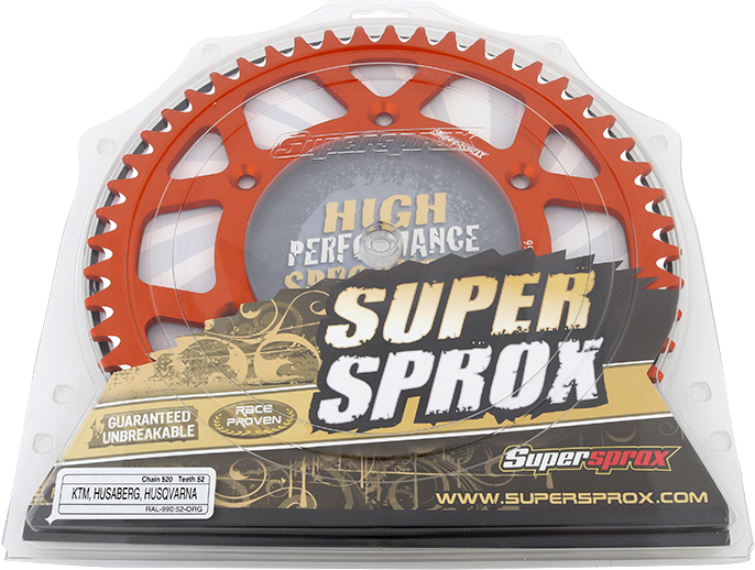 Supersprox 52T Aluminum Rear Sprocket Orange 520 Chain For KTM/Husqvarna - Image 3