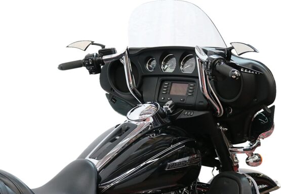 Paul Yaffe Bagger Nation 10in Pre-Wired Monkey Bar Handlebar Chrome - Image 2