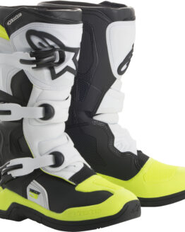 Tech 3S Boots Black/White/Yellow Size 8