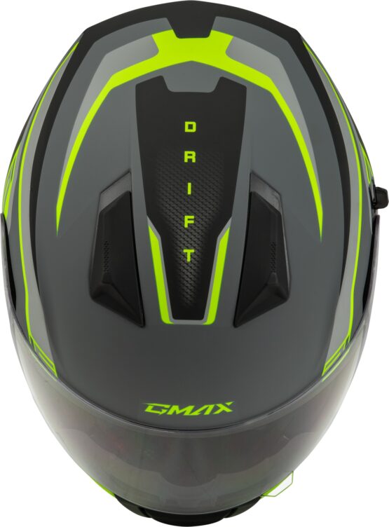 GMAX FF-18 Drift Full-Face Helmet Matte Grey/Hi-Viz XL - Image 3
