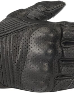 Mustang V2 Leather Motorcycle Gloves Black 2X-Large