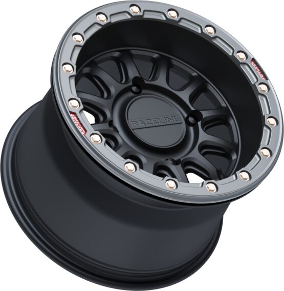 Raceline Alpha 15x10 4x156 +10 Beadlock Wheel Black Gunmetal Ring - Image 2