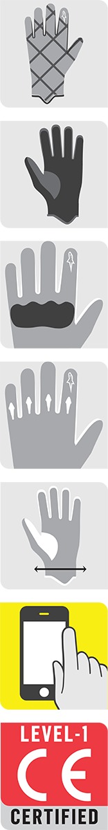 Atom Motorcycle Gloves Black 2X-Large - Image 3