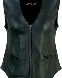 Z1R Scorch Women's Leather Vest Black Large