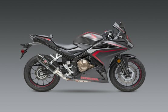 Yoshimura R-77 Slip-On Exhaust SS/CF For Honda CBR500R 2016-2021 - Image 2