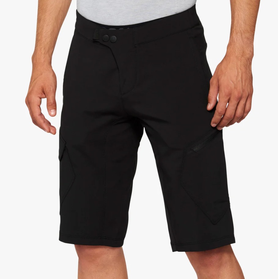100% Ridcmp Black Shorts with Liner, Size 32 - Image 4
