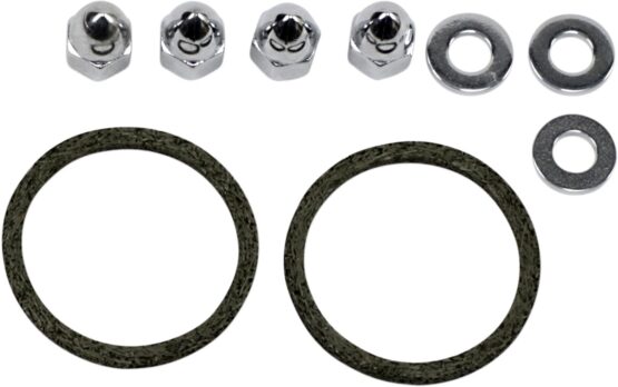 Exhaust Port Gasket Kit w/ Chrome Acorn Nuts