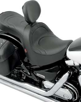 Mild Stitched Vinyl 2-Up Seat Black Low w/Backrest