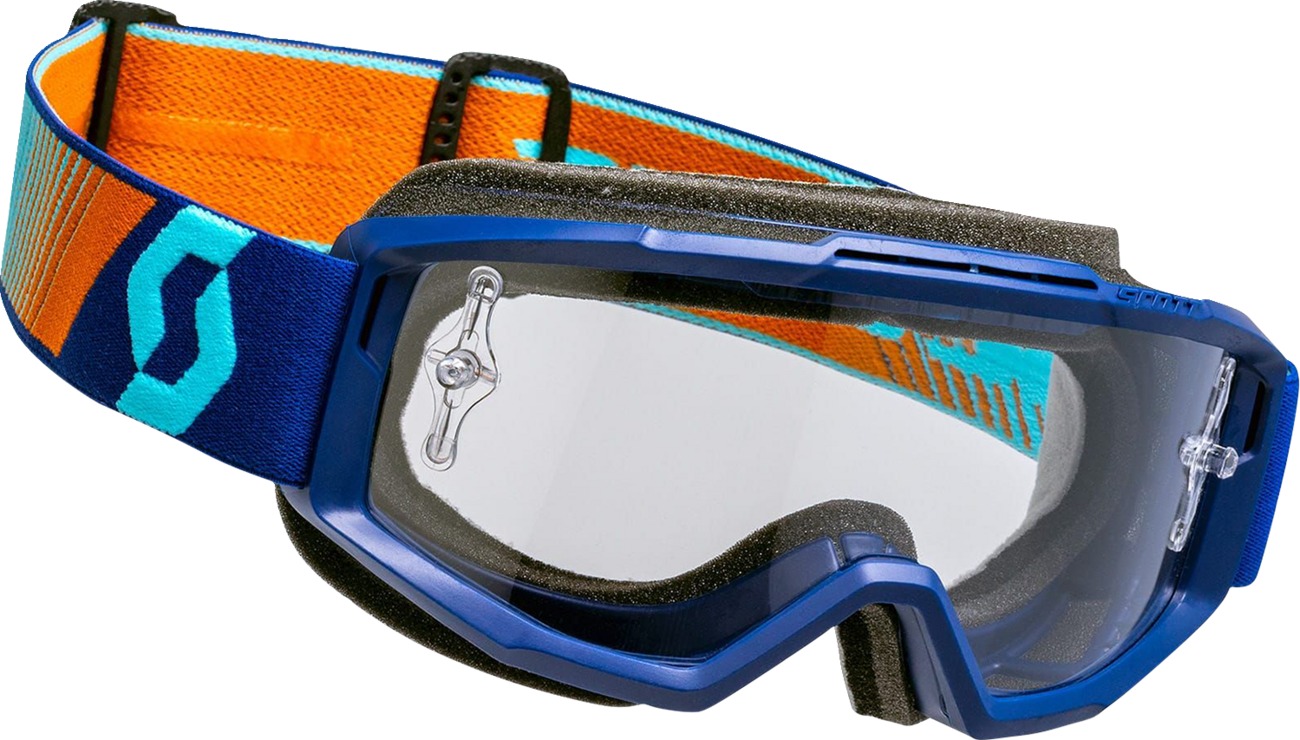 Scott Split OTG Goggles Royal Blue/Orange Clear Lens Adult Unisex - Image 3