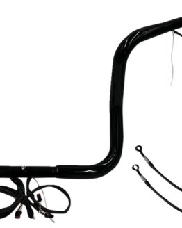 Fat Baggers EZ Install 12in Black Handlebar Kit For Harley Touring