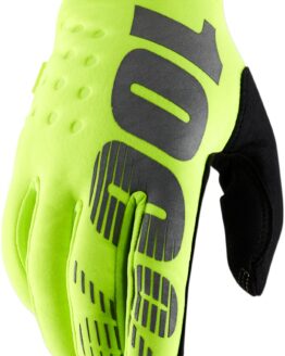 100% Men's Brisker Cold-Weather Gloves, Flo Yellow/Black, XL