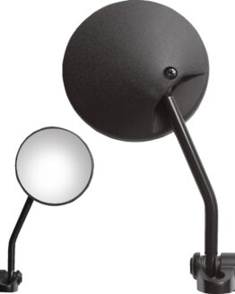 Parts Unlimited Flag Style Snowmobile Mirror Universal Mount Black