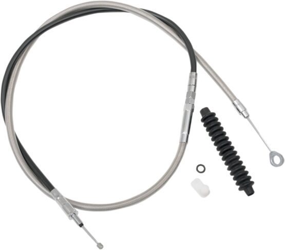 Drag Specialties Braided Stainless Clutch Cable 68-11/16in For Harley Dyna
