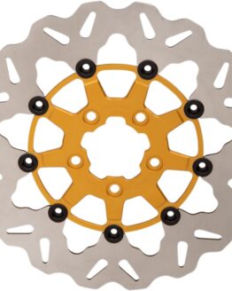 Wave Contour Floating Front Brake Rotor Gold