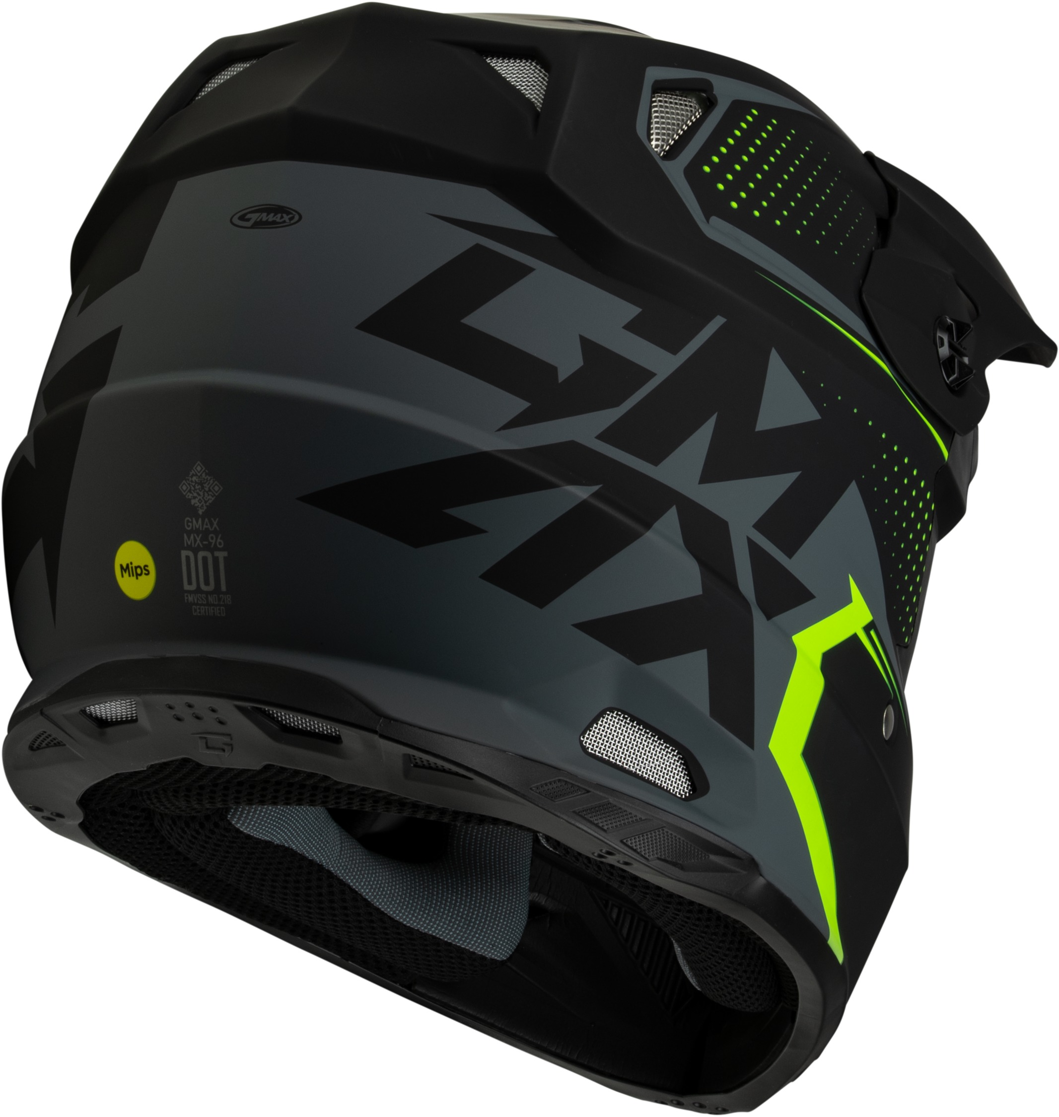 GMAX MX-96 502 Helmet Matte Grey/Hi-Viz Medium - Image 3